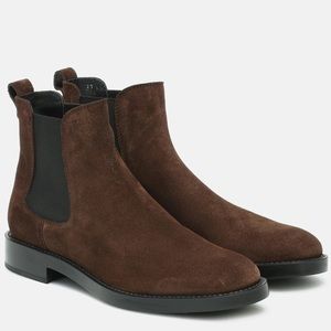 Men's Tod’s Brown Suede Chelsea Boots, Size 7.5